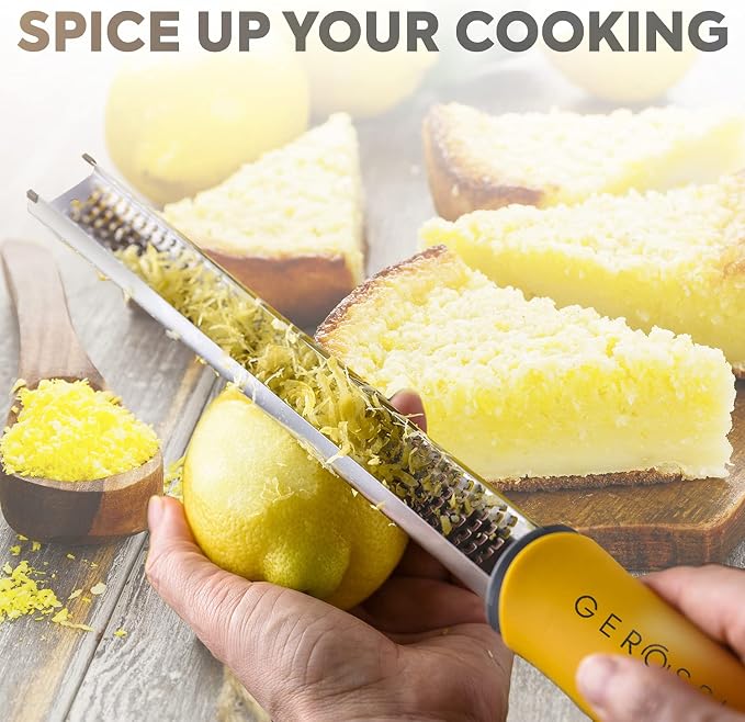 Stainless Steel Cheese and Citrus Zester Grater w/Extra Sharp Blade - Image 3