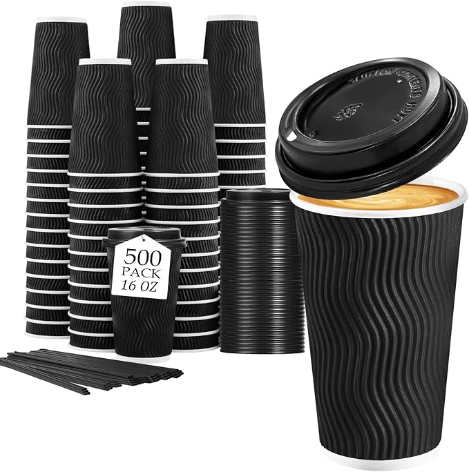 Lamosi 16 oz Disposable Coffee Cups by BuyNow