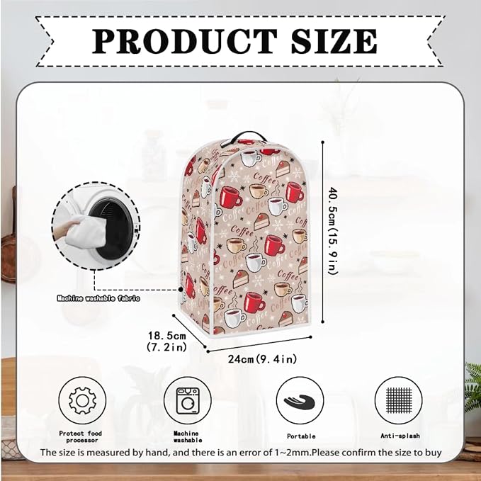 doginthehole Blender Dust Cover and 2 Slice Bread Toaster Cover Bakeware - Image 4