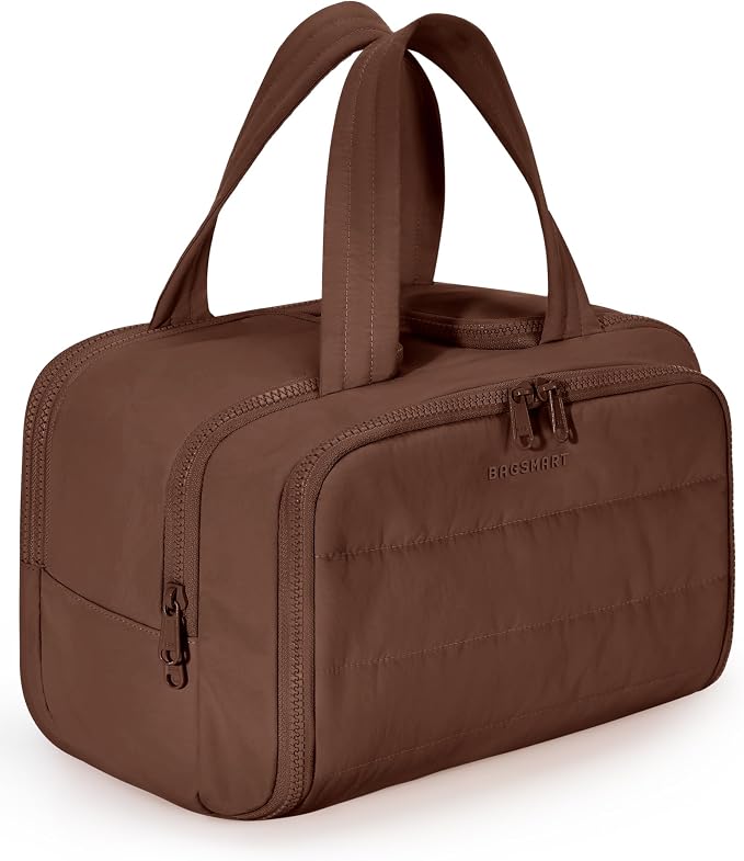 BAGSMART Travel Toiletry Bag, Puffy Toiletry Bag by BAGSMART