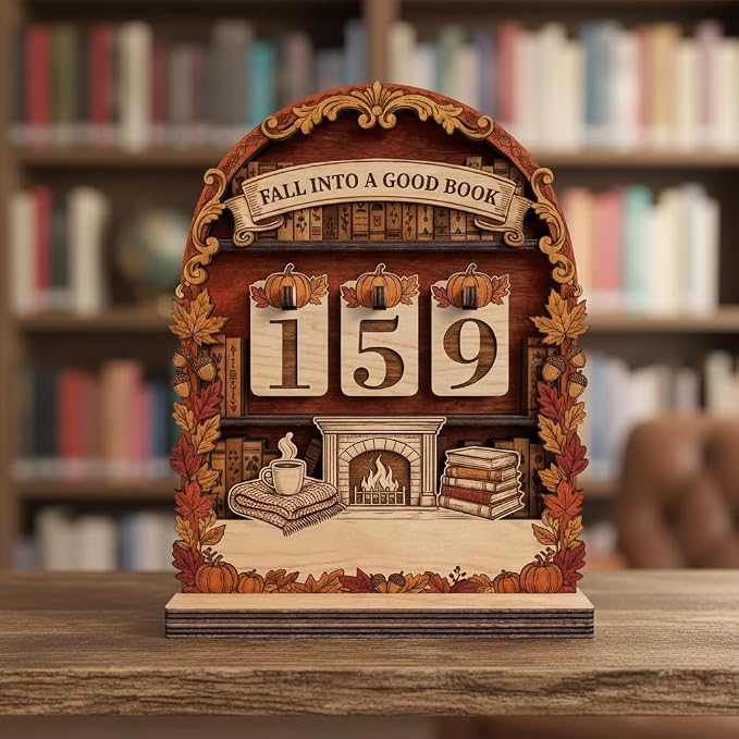 Personalized Book Read Tracker, Wooden Books Read This Year Counter, Reading - Image 3