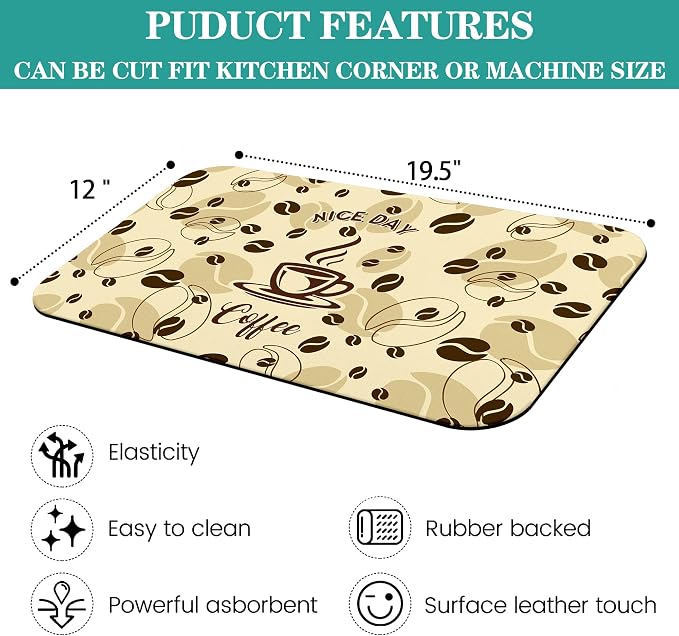 Funny Absorbent Coffee Mat - Image 3