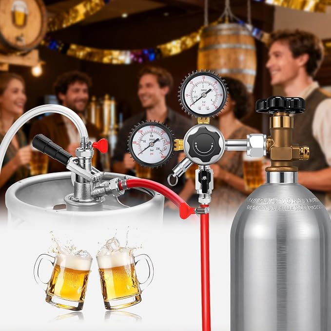 MRbrew Keg CO2 Regulator, Kegerator Regulator CGA-320, 0-60 PSI Working Pressure - Image 7