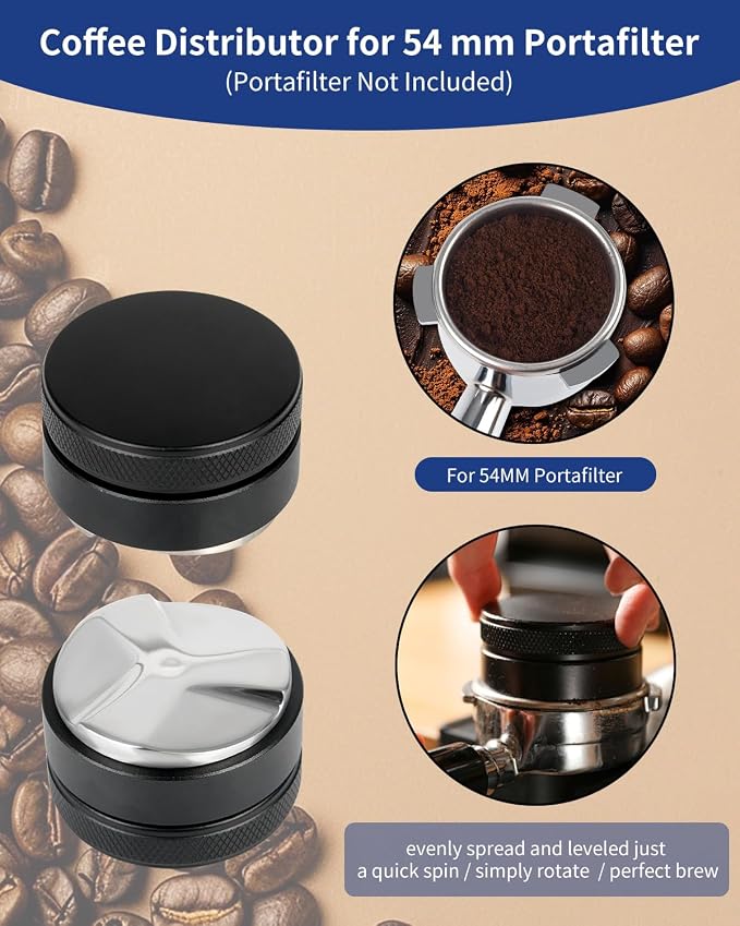 7 Pack 51mm Espresso Accessories – Tamper Station, Coffee Distributor, WDT Tool - Image 4