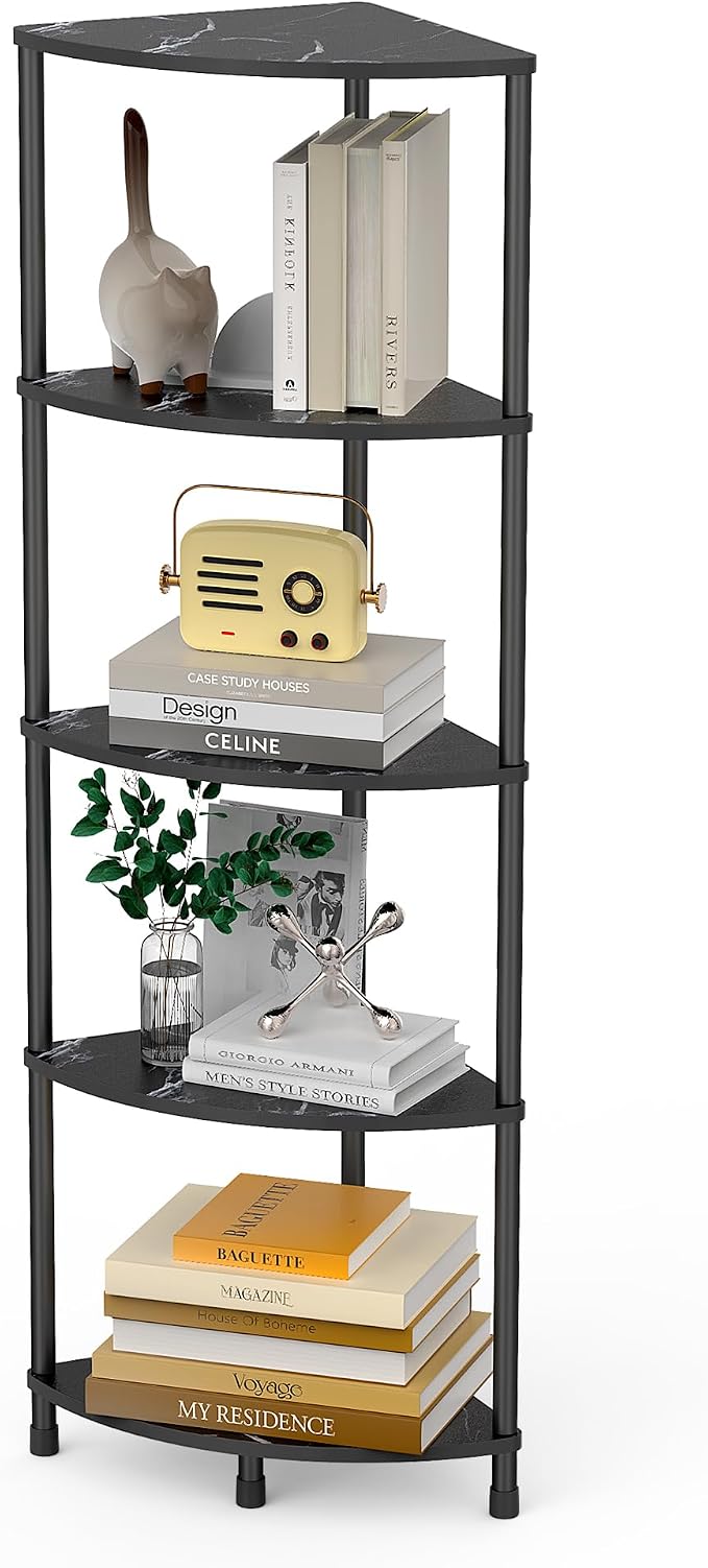 Book Shelf Corner Shelf, 5 Tier Corner Bookshelf Display - Image 9