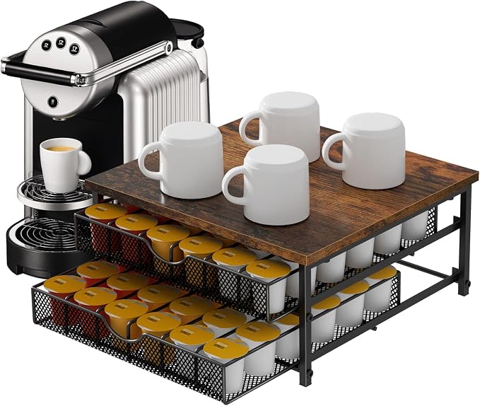 Coffee Pod Drawer Holder Capsule Storage Organizer 2 Tier Coffee Pods Holder - Image 6