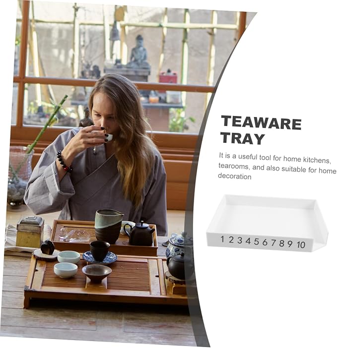Zerodeko Decorative Tea Evaluating Tray Household Tea Serving Plate Stylish - Image 4
