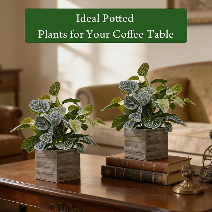 2 Pack 12" Medium Eucalyptus Fake Plants, Artificial Plants Indoor - Image 3