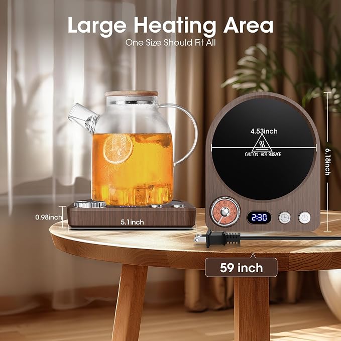 MQFORU Retro Coffee Mug Warmer, 36W Fast Heating - Image 9
