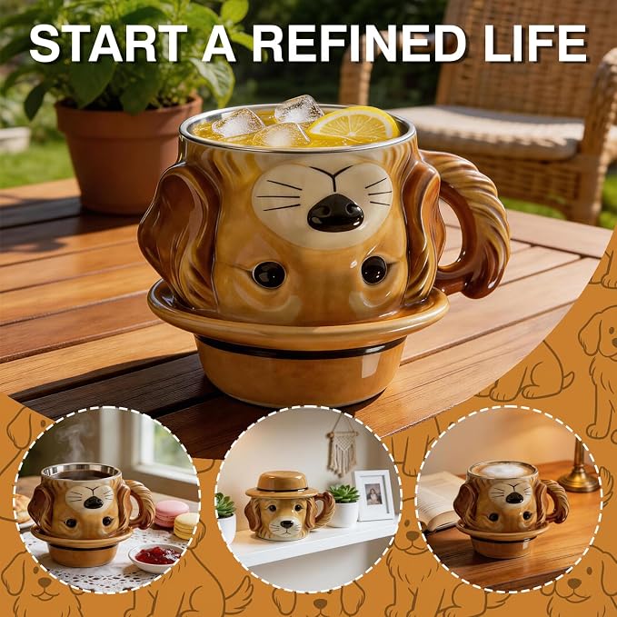 FACE N FACE Golden Retriever Mug - Image 4