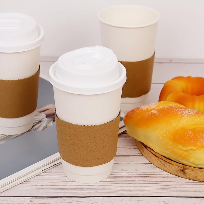 300 Pack Kraft Paper Coffee Cup Sleeves Disposable, Cardboard Cup Sleeves - Image 6