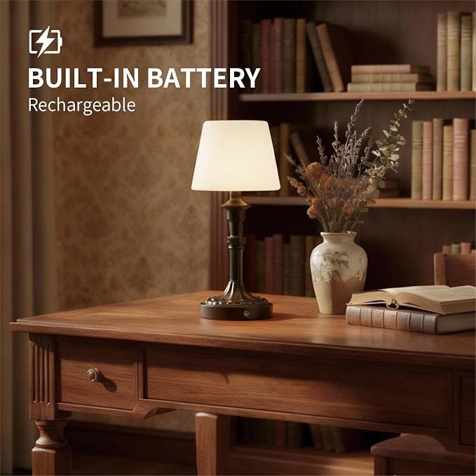 Cordless Table Lamp, Portable LED Desk Lamps, 5200mAh Battery Operated - Image 7