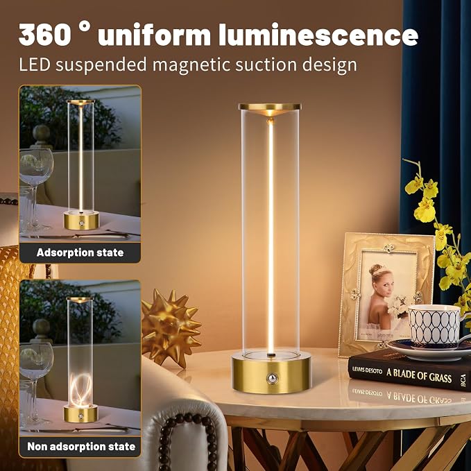 Cordless Portable LED Table Lamp， Rechargeable Battery Operated Desk Lamp - Image 3