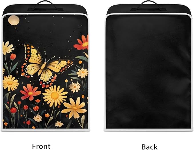 Butterfly Flowers Print Coffee Machine Cover - Image 2