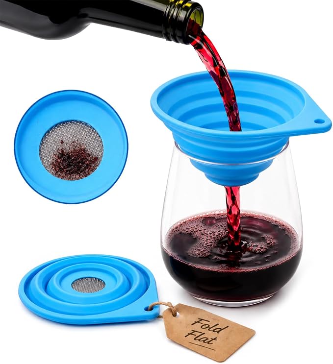 Vespara Collapsible Fine Mesh Strainer, 4 Inch Silicone Funnel by Unknown