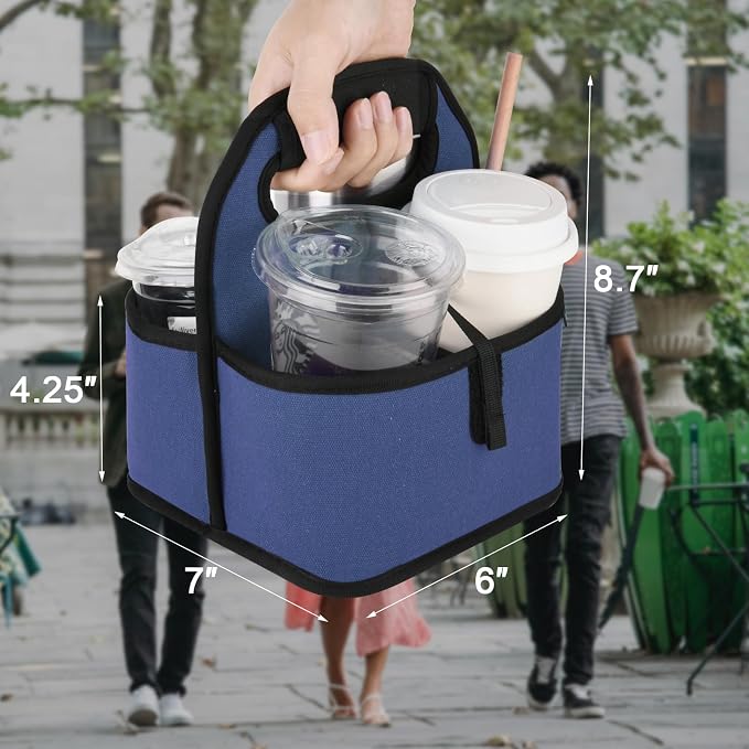 Beautyflier Reusable Insulated Coffee Cup Carrier, Portable Drink Carrier - Image 2