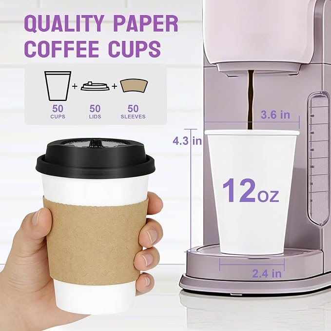 12 oz Disposable Coffee Cups - Image 3