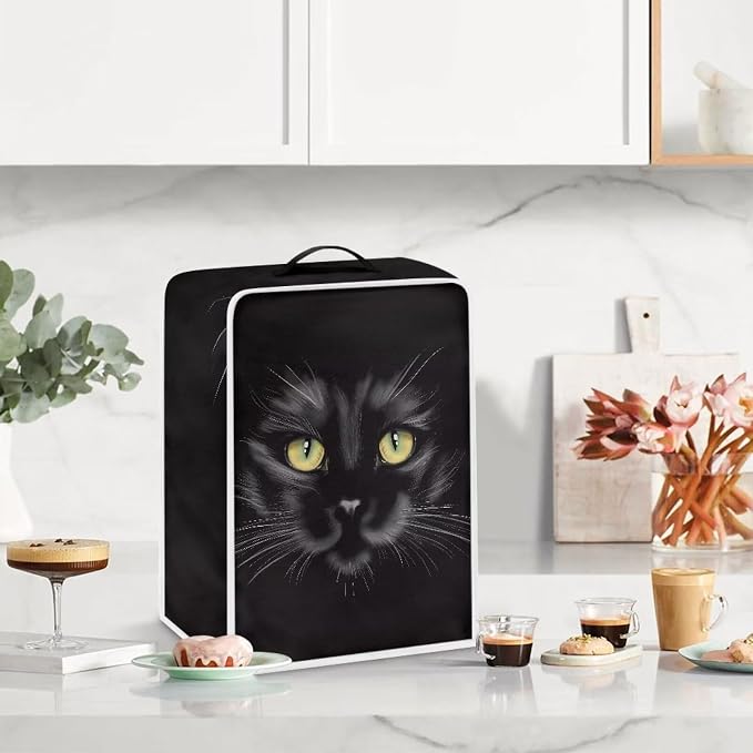 Black Cat Coffee Machine Covers Dust Resistant Folding Dust Covers - Image 4