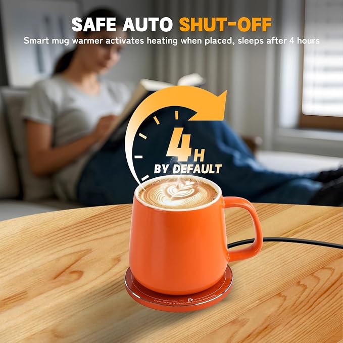 Smart-Warming Ceramic Coffee Cup, 4H Temperature Control - Image 4