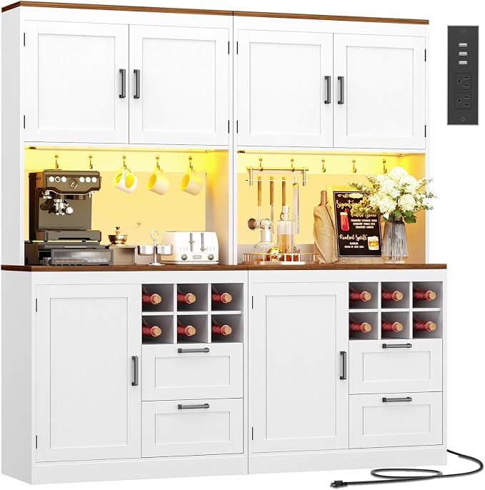 Unikito 72" Tall Pantry Cabinet, Kitchen Pantry Storage Cabinet by Unikito