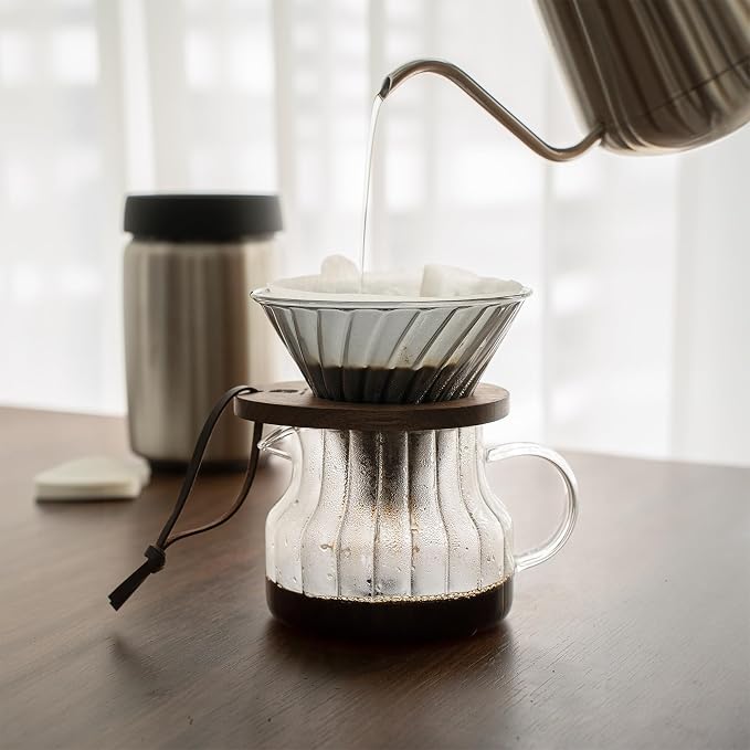 V02 Pour Over Coffee Maker, Premium Coffee Pour Over Set, 1-4 Cups - Image 8