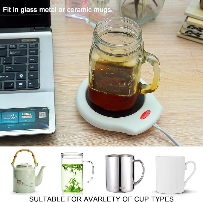 Home&Office Desktop Electric Mug Warmer-Coffee/Tea/Cocoa/Soup-Scented Candles - Image 8
