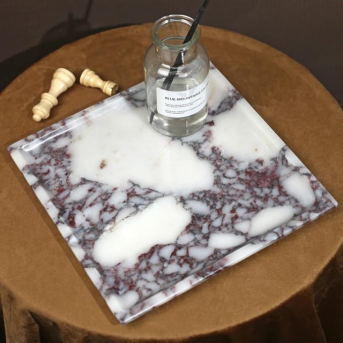 DUANYAN Natural Marble Tray, Coffee Table, Paper Cup, Cake Display, Coffee bar - Image 9