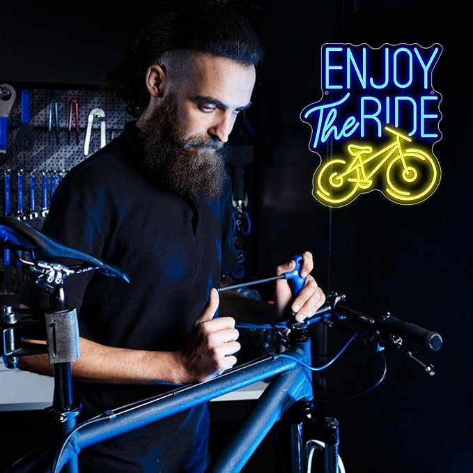 Enjoy The Ride Neon Sign, Gym Sign Fitness Neon Light, Motivational Sport - Image 4