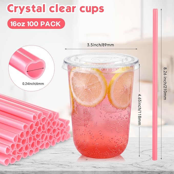 Ziliny 100 Sets Clear Plastic Cups - Image 3