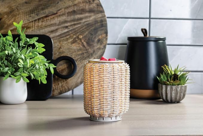 Candle Warmers ETC Wicker Grey Illumination Fragrance Warmer - Image 2