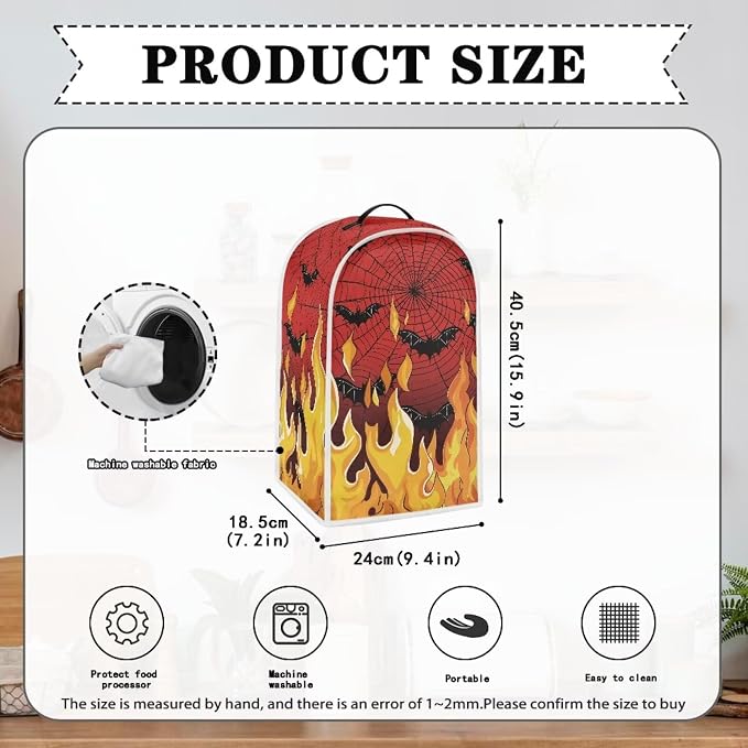 Fire Web Bat Blender Dust Cover Anti Fingerprint Polyester Stand Mixer or - Image 6
