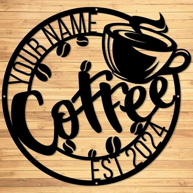 Custom Metal Coffee Bar Signs by Magilab
