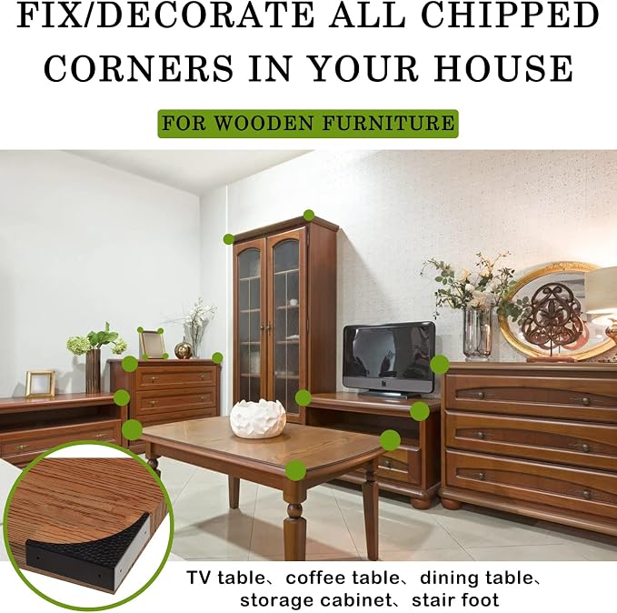 Black Metal Corner Guards Decorative Wood Funiture, 2.56'' Box Corner Protectors - Image 4