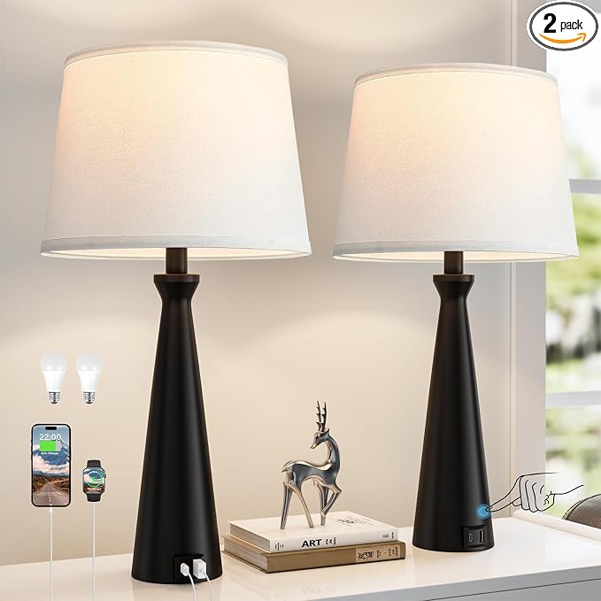 Seealle Modern Table Lamps Set of 2 by SeealleLighting