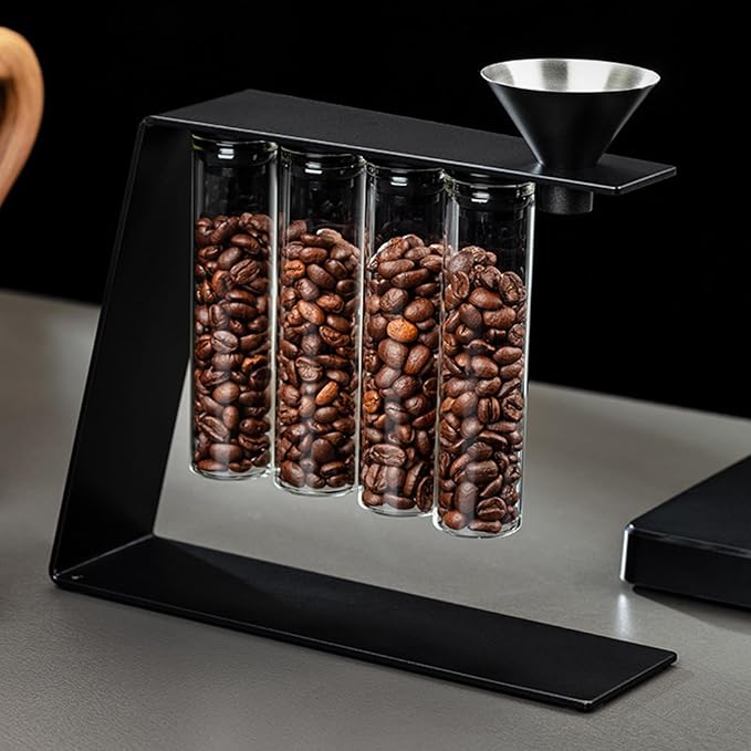 TOPINCN Single Dose Coffee Bean Storage Tubes Coffee Bean Cellar Glass Storage - Image 6