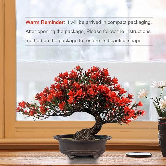 Small Fake Plants Desk Decor Artificial Bonsai - Image 4