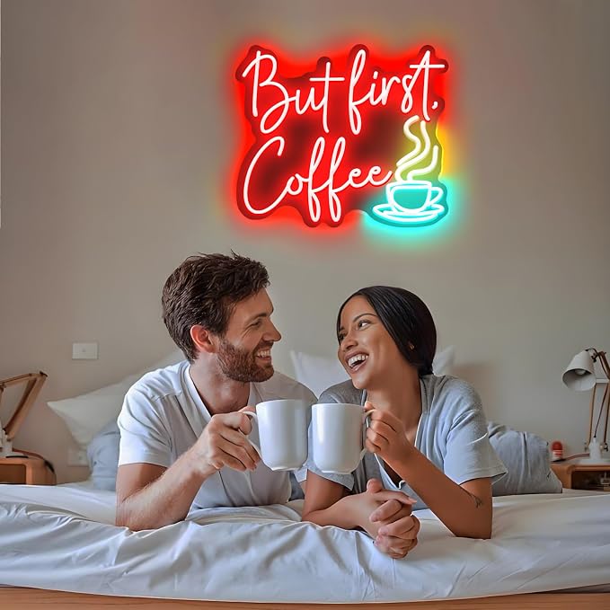 But First Coffee Neon Sign Led Neon Light Signs 5V Home Coffee Station Kitchen - Image 3