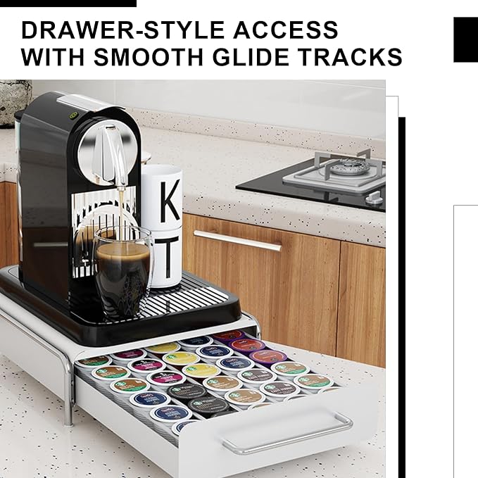 Pod Holder Drawer Capsule Organizer, Pull Out Coffee Pods Storage, Slide Out - Image 4