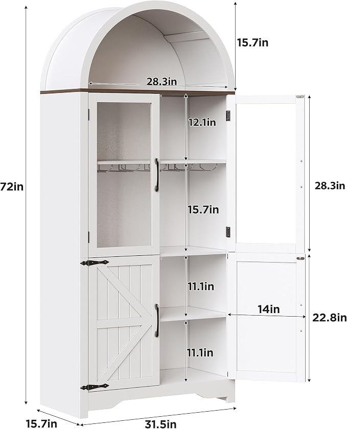 Maupvit Arched Wine Cabinet - Image 2