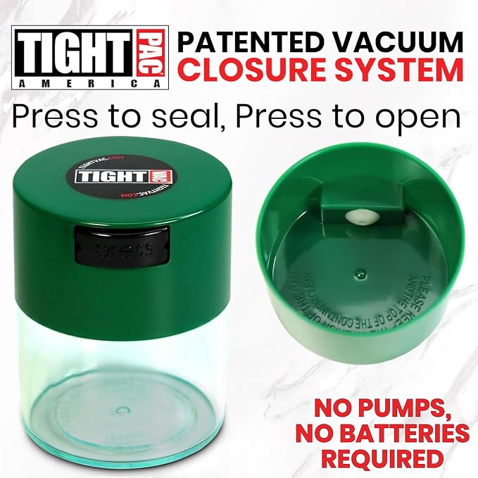 Tightvac - Premium Airtight Herb Storage Container - Holds ½ oz to 3 ounces - - Image 3