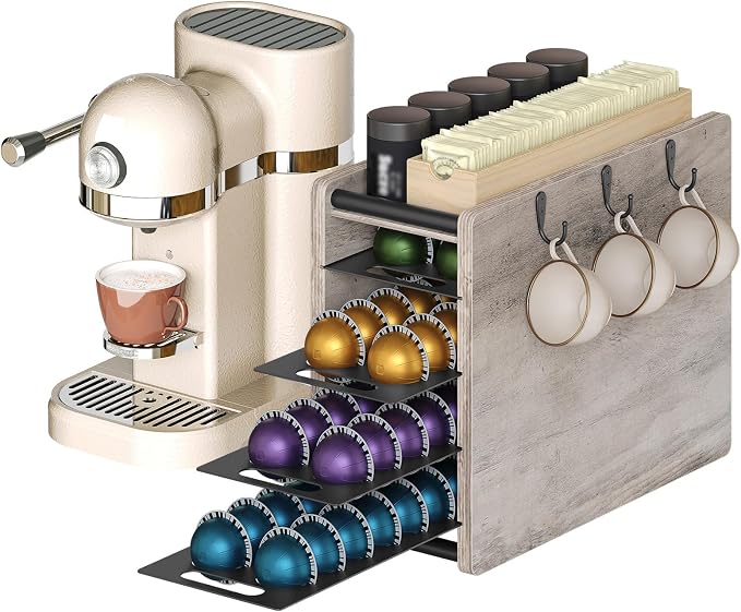 YATINEY Coffee Pod Drawer Holder, 72 Pods Large Capacity, 4 Tier Holder - Image 7