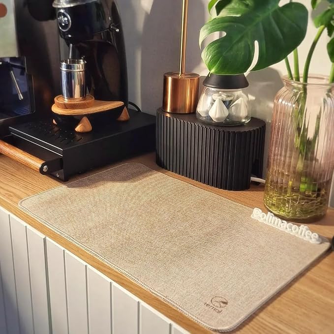 Ternal Harvest Burlap Dish Drying Mat 12×19 in – Absorbent & Waterproof Coffee by TernalProducts