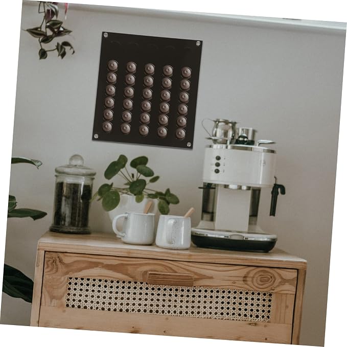 SHOWERORO Elegant Wall-mounted Capsule Display Coffee Bar Accessory Acrylic - Image 5