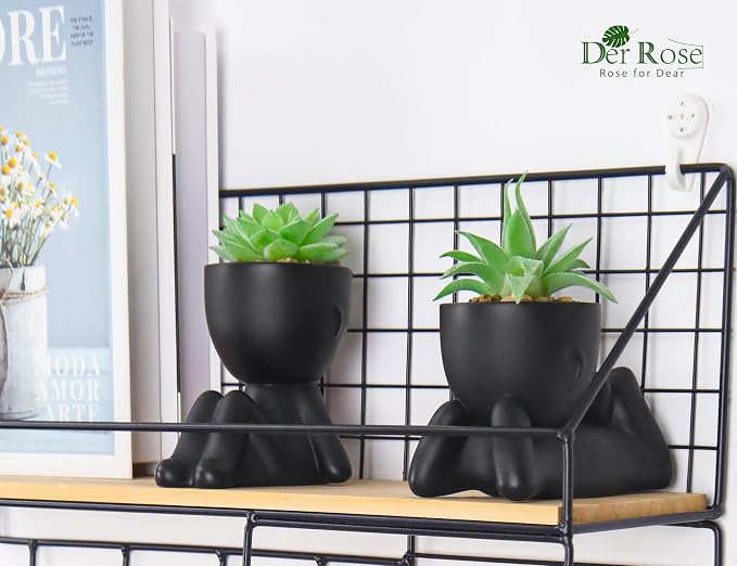 Der Rose 2 Pack Fake Plants Succulent Plants Artificial - Image 4