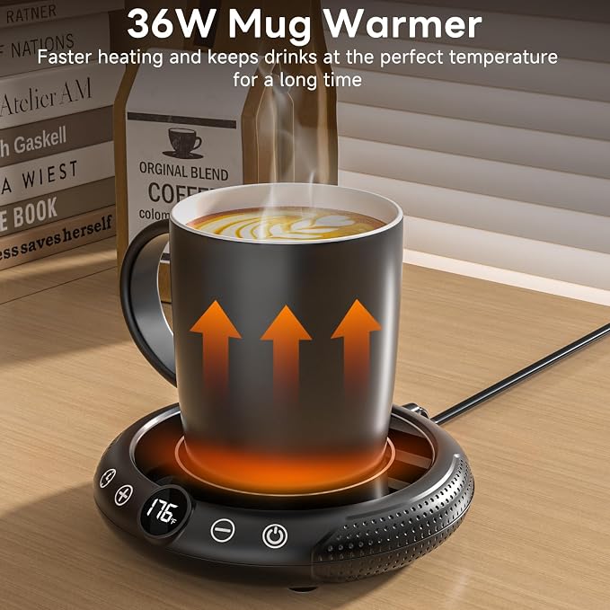 Coffee Mug Warmer with Mug Set - Image 2