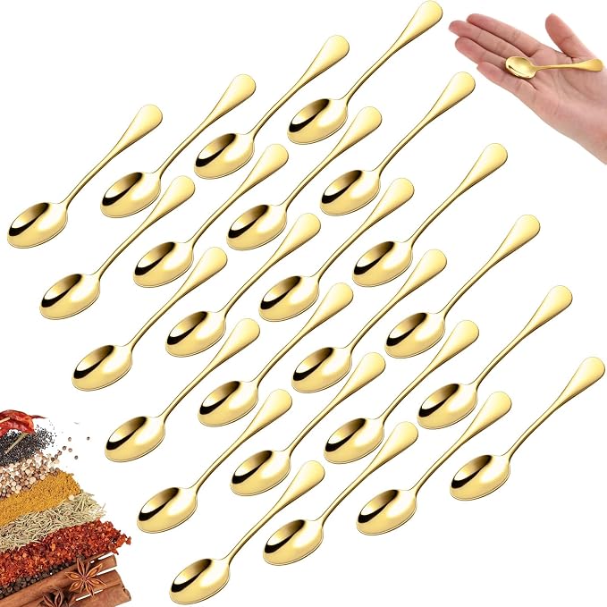 Yaocom 24 Pcs 3. 54" Tiny Spoons by Yaocom