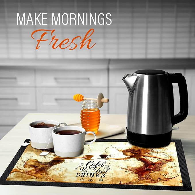 Coffee Bar Mat - Coffee Gifts - Coffee Lover - Coffee Bar Accessories - Barista - Image 4