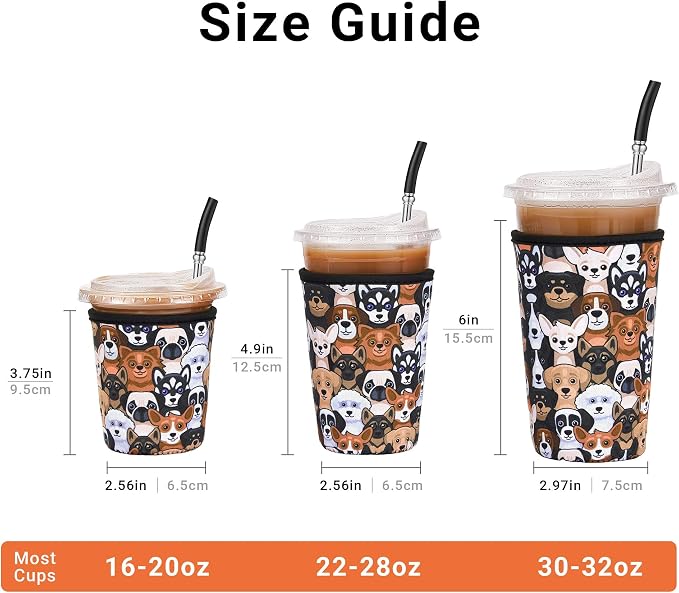 3 Pack Iced Coffee Sleeve Reusable - Image 2