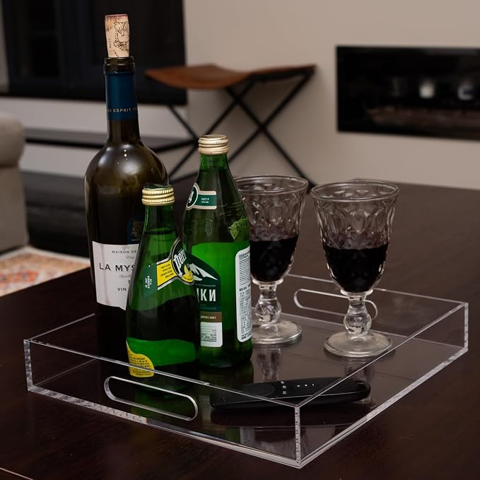 Clear Sturdy Acrylic Serving Tray - Image 6