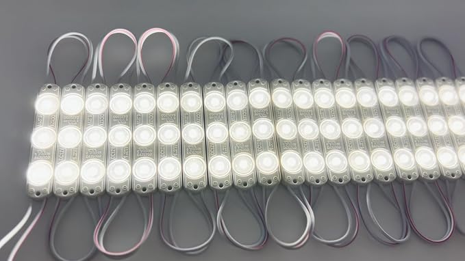 200 PCS 12V DC LED Module 6500K Daylight White 1.2W 3 LEDs - Image 2